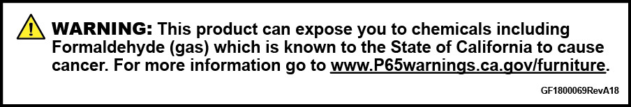 Warning: This product can expose you to chemicals including Formaldehyde (gas) which is known to the state of California to cause cancer. 