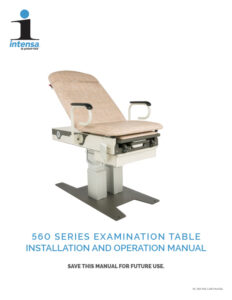 Operation Instructions – Series 560 Exam Table